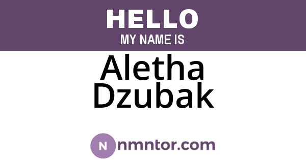 Aletha Dzubak