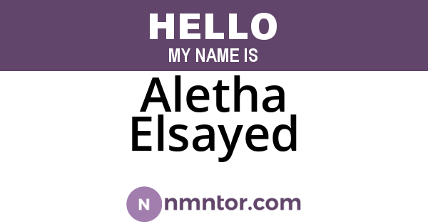 Aletha Elsayed