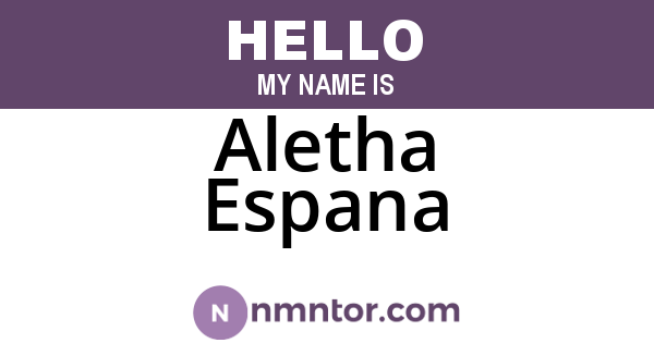 Aletha Espana