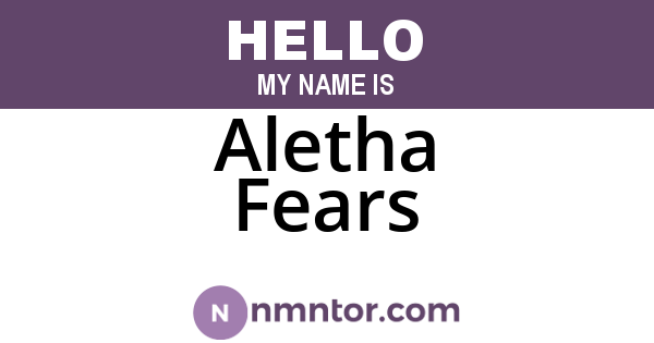 Aletha Fears