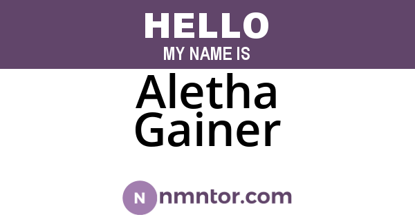 Aletha Gainer
