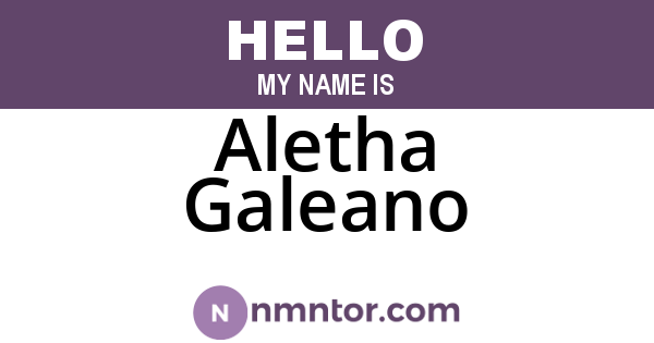 Aletha Galeano