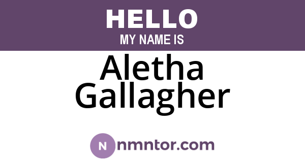 Aletha Gallagher