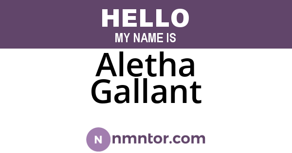 Aletha Gallant