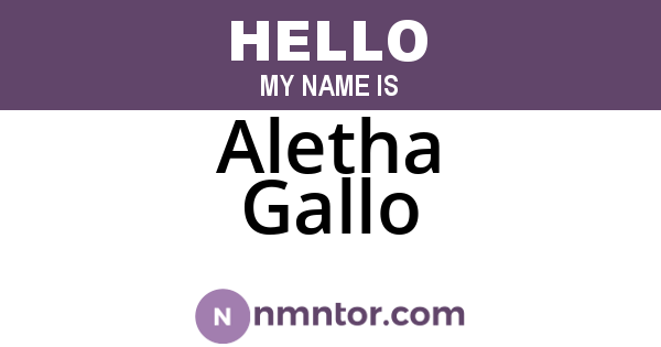 Aletha Gallo