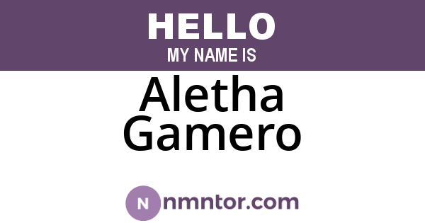Aletha Gamero