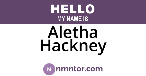 Aletha Hackney
