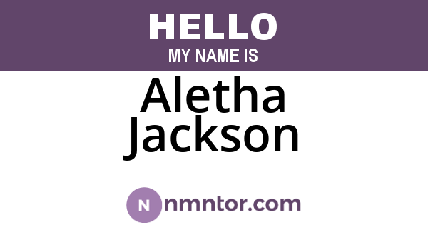 Aletha Jackson