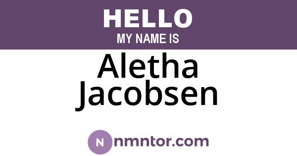Aletha Jacobsen