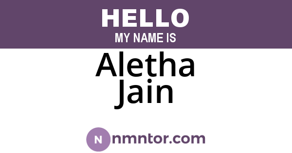 Aletha Jain