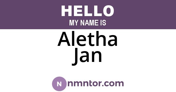 Aletha Jan