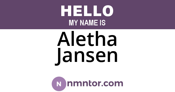 Aletha Jansen