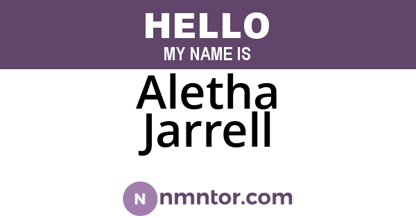 Aletha Jarrell