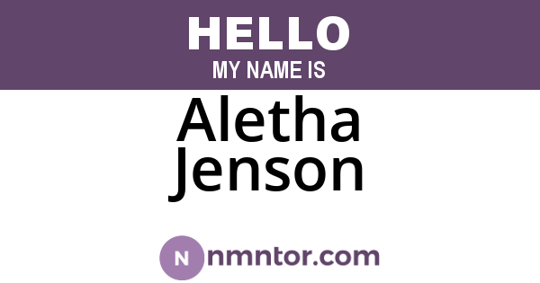 Aletha Jenson