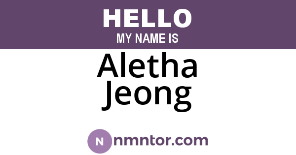 Aletha Jeong