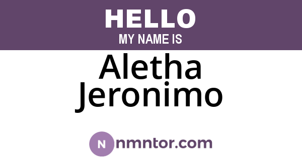 Aletha Jeronimo