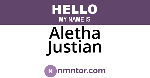 Aletha Justian