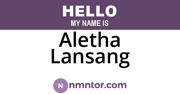 Aletha Lansang