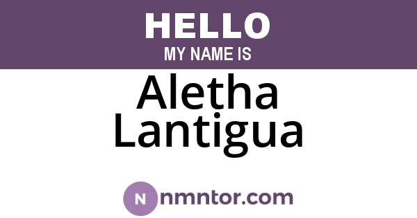 Aletha Lantigua