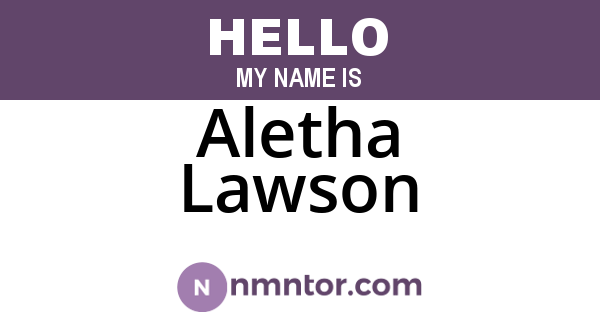 Aletha Lawson