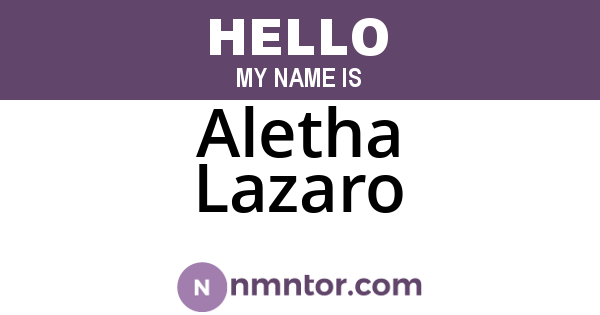 Aletha Lazaro