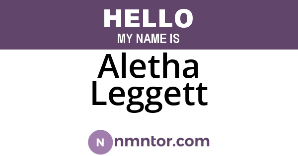 Aletha Leggett