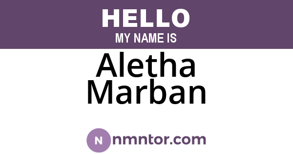 Aletha Marban