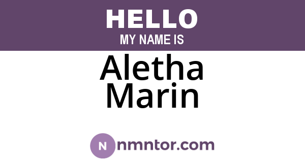 Aletha Marin