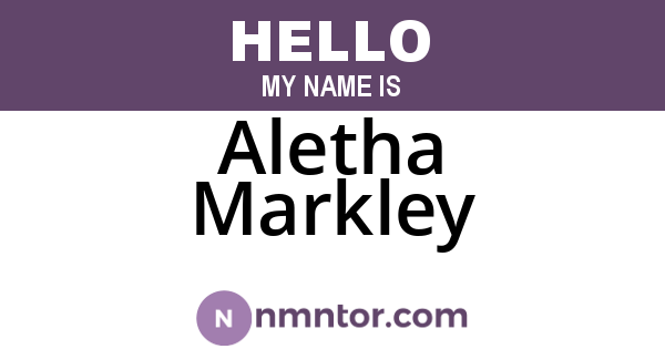 Aletha Markley