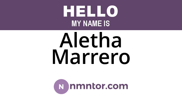Aletha Marrero