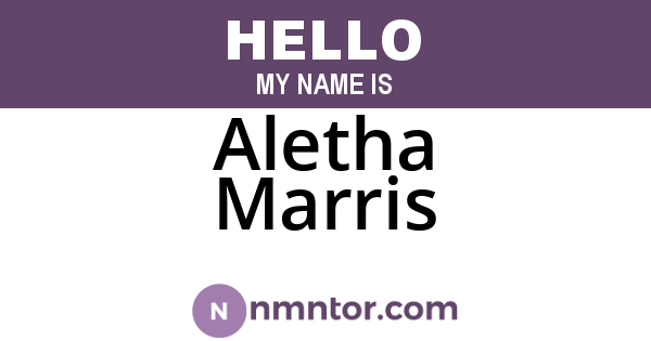 Aletha Marris