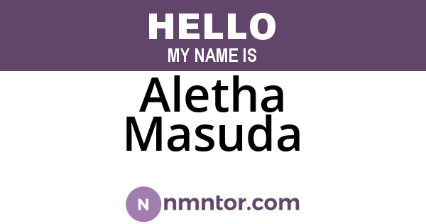 Aletha Masuda