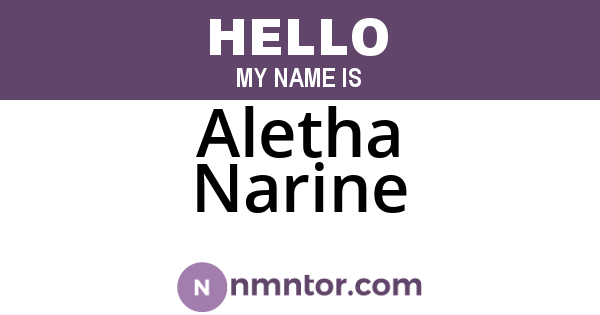 Aletha Narine