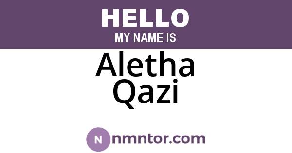 Aletha Qazi