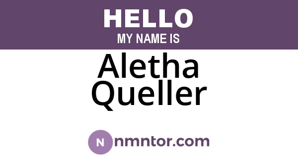 Aletha Queller