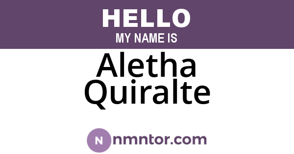 Aletha Quiralte