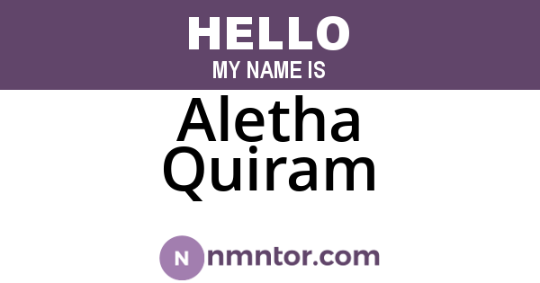 Aletha Quiram