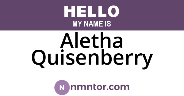 Aletha Quisenberry