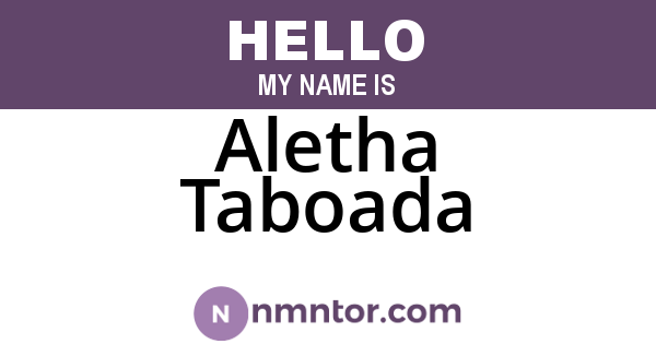 Aletha Taboada