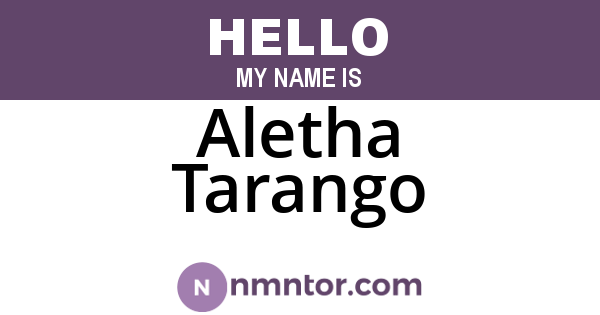 Aletha Tarango
