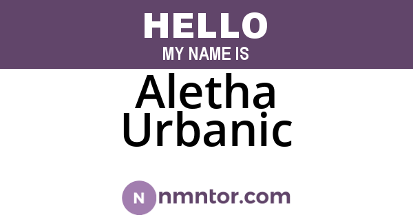 Aletha Urbanic