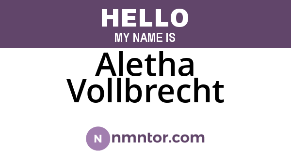 Aletha Vollbrecht