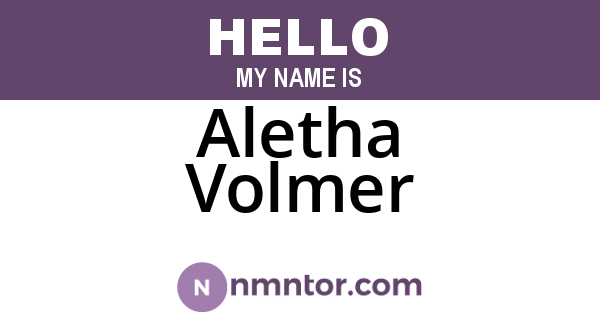 Aletha Volmer