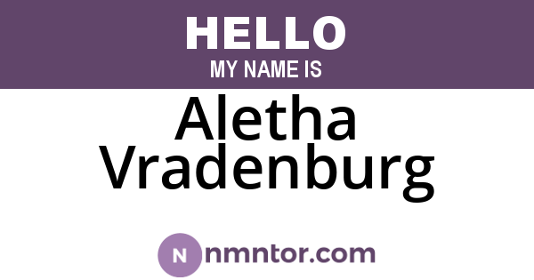 Aletha Vradenburg