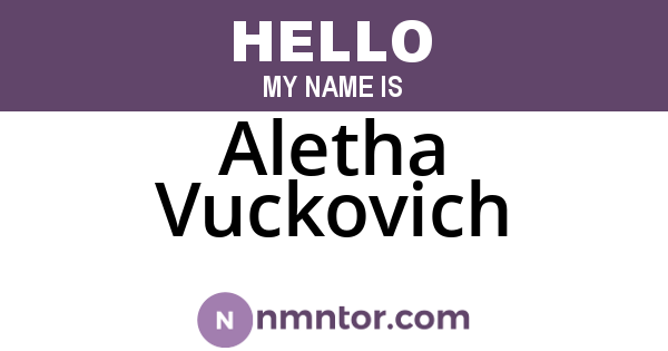 Aletha Vuckovich