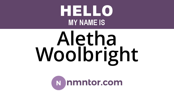 Aletha Woolbright