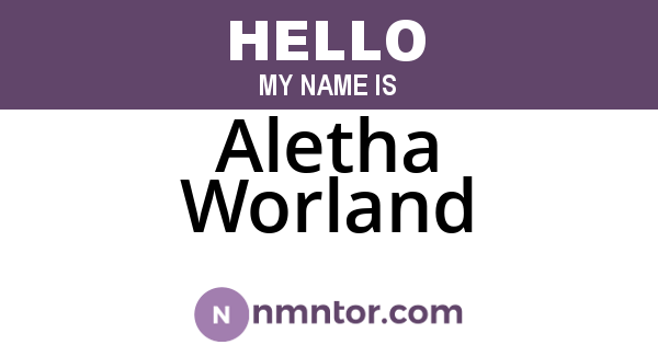 Aletha Worland