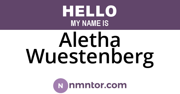 Aletha Wuestenberg