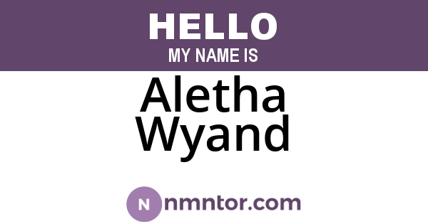 Aletha Wyand
