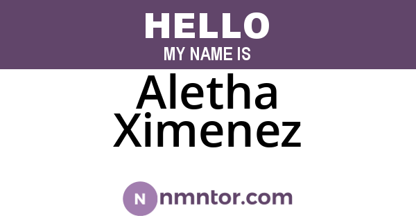 Aletha Ximenez